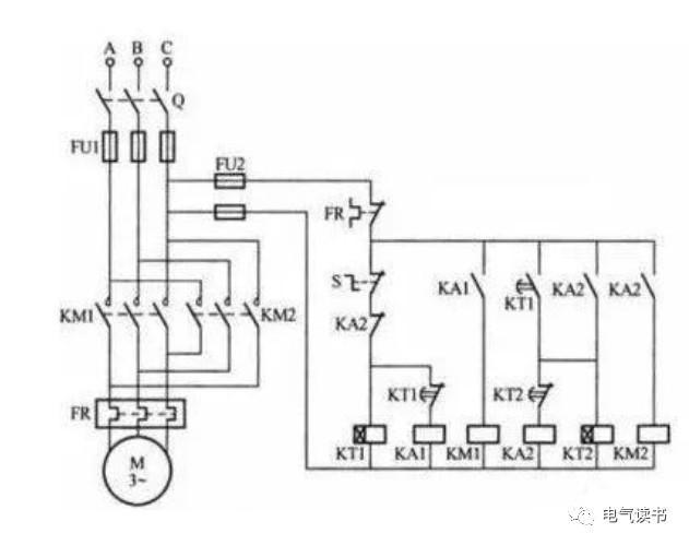 電動機正反轉控制電路圖及其原理分析