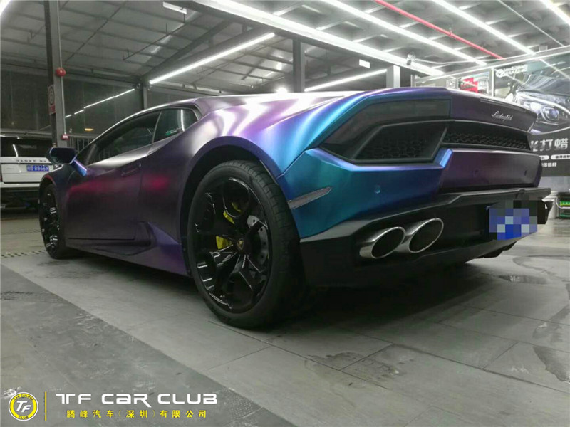 兰博基尼lp560改装秀网红改色膜变色龙改装案例鉴赏