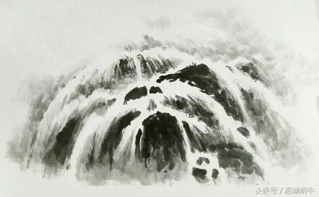 国画山水画之瀑布的画法