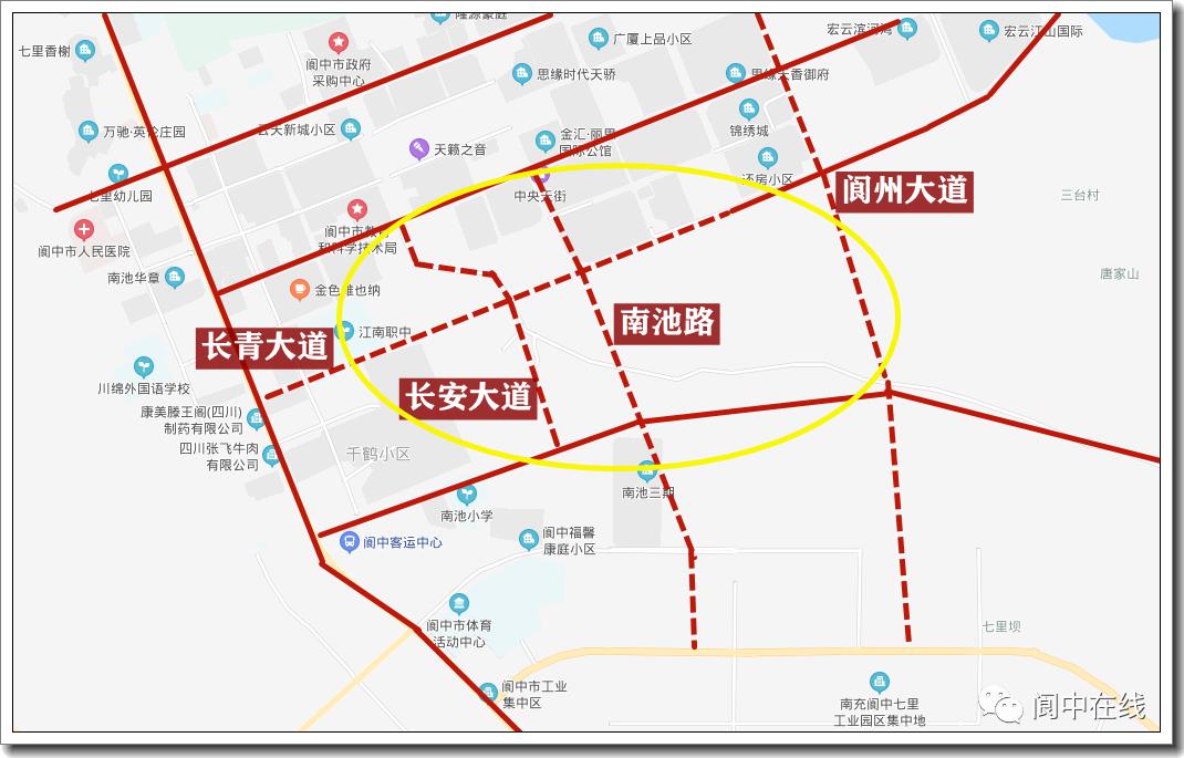 阆中滨江南路规划图图片