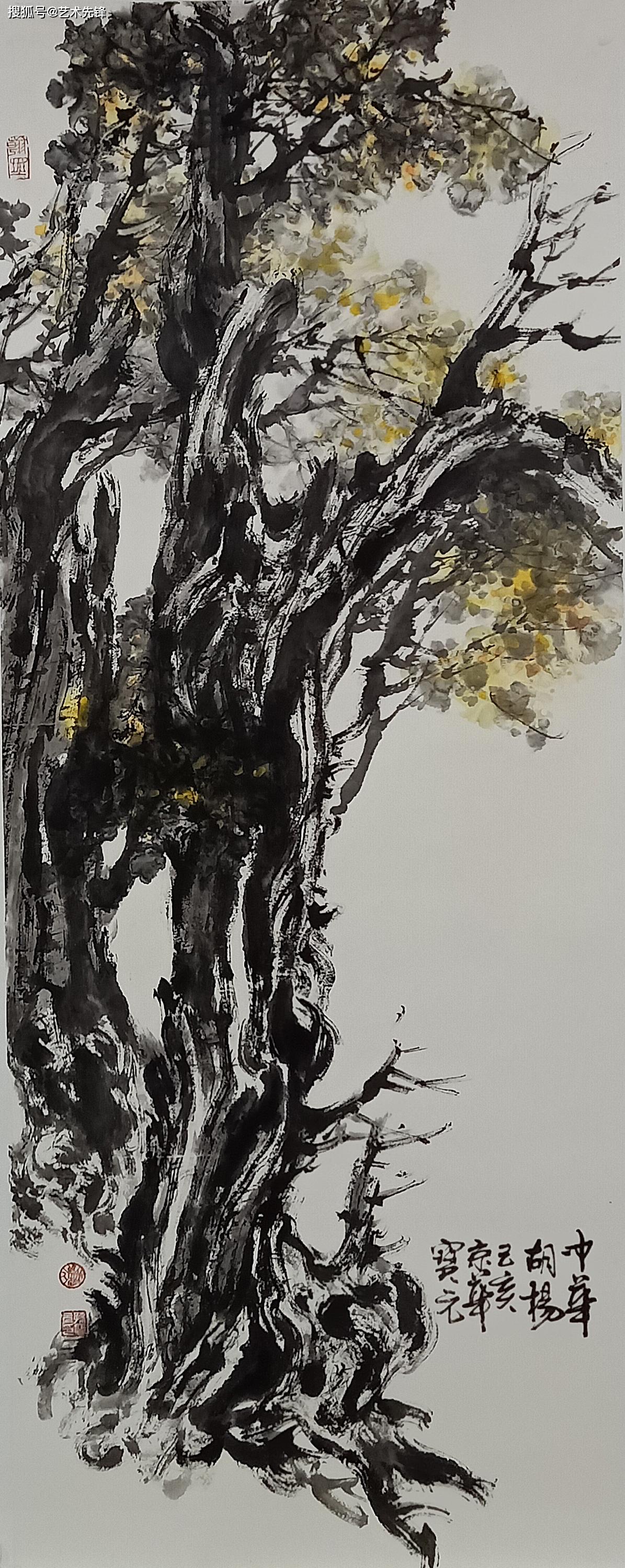 画作,皆由孙宝元老师创作,大家可以沉下心来慢慢品味,品味胡杨的"千年