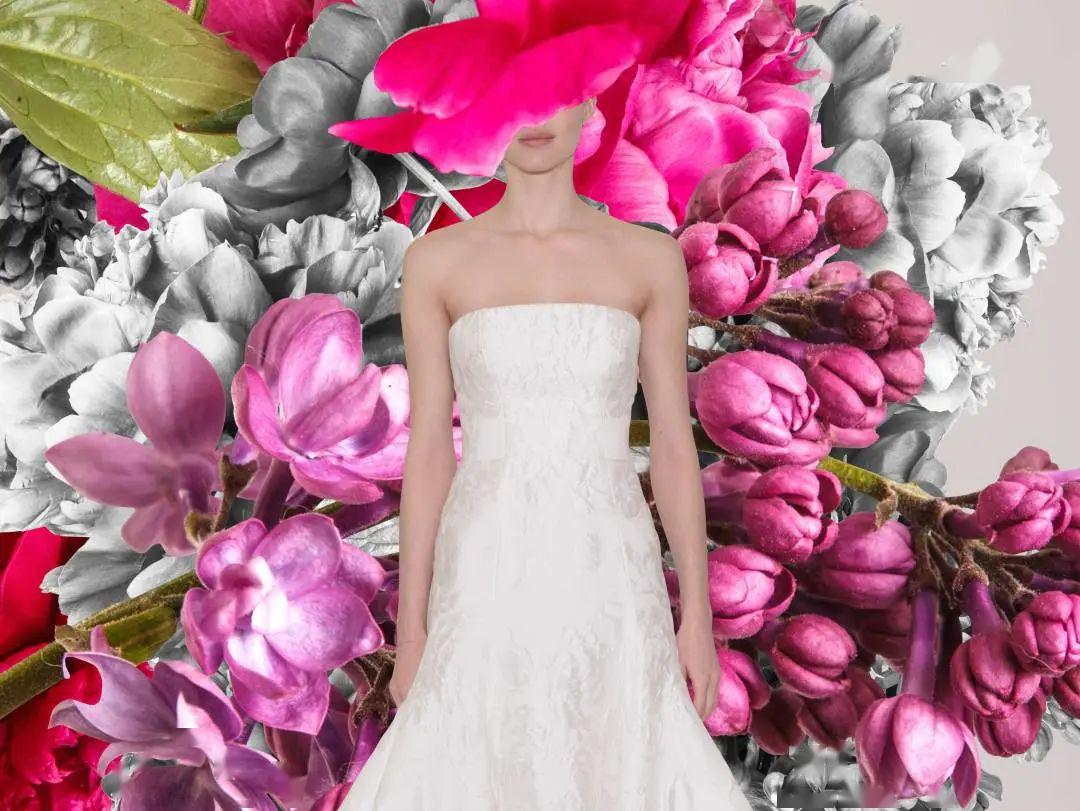 reem acra 2021春夏婚纱系列型录,设计师找来了苏格兰艺术家portis
