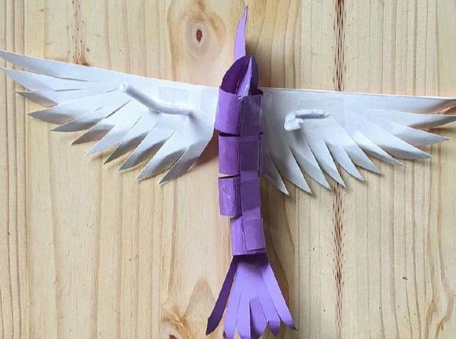 立体纸艺小鸟,附详细制作过程图,手把手教你做!diy手工_翅膀
