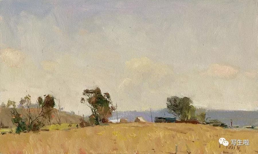 油画风景写生中如何表现灰色调?_作品