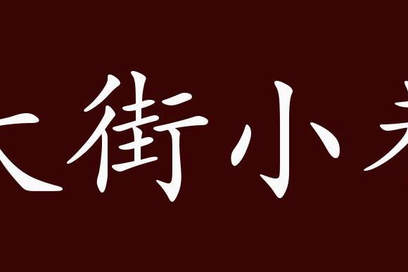 原创 大街小巷的出处,释义,典故,近反义词及例句用法   成语知识