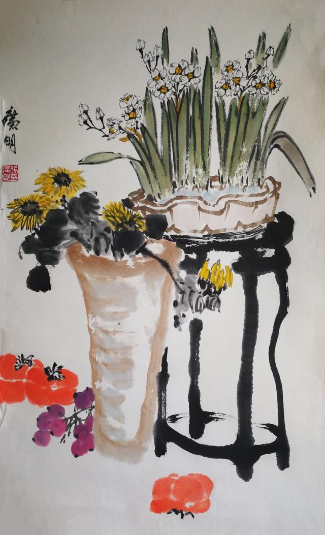 走进张广明先生的水墨画作,赏一场人间春色,盼一季硕果累累