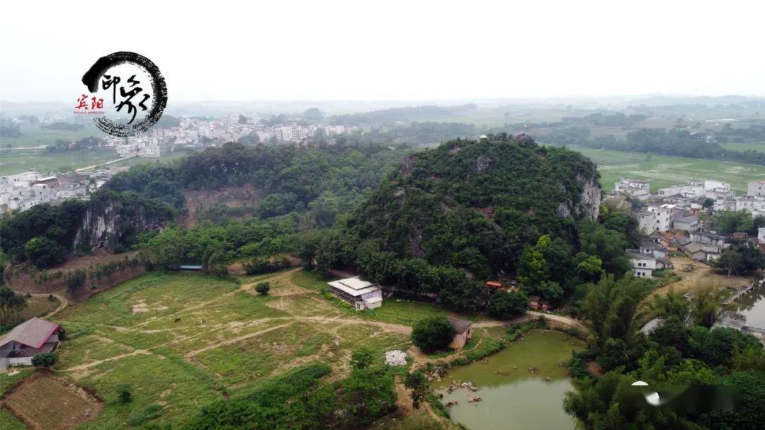 航拍宾阳壮观大桥朝霞石壁当年宾阳八景之一你去过吗