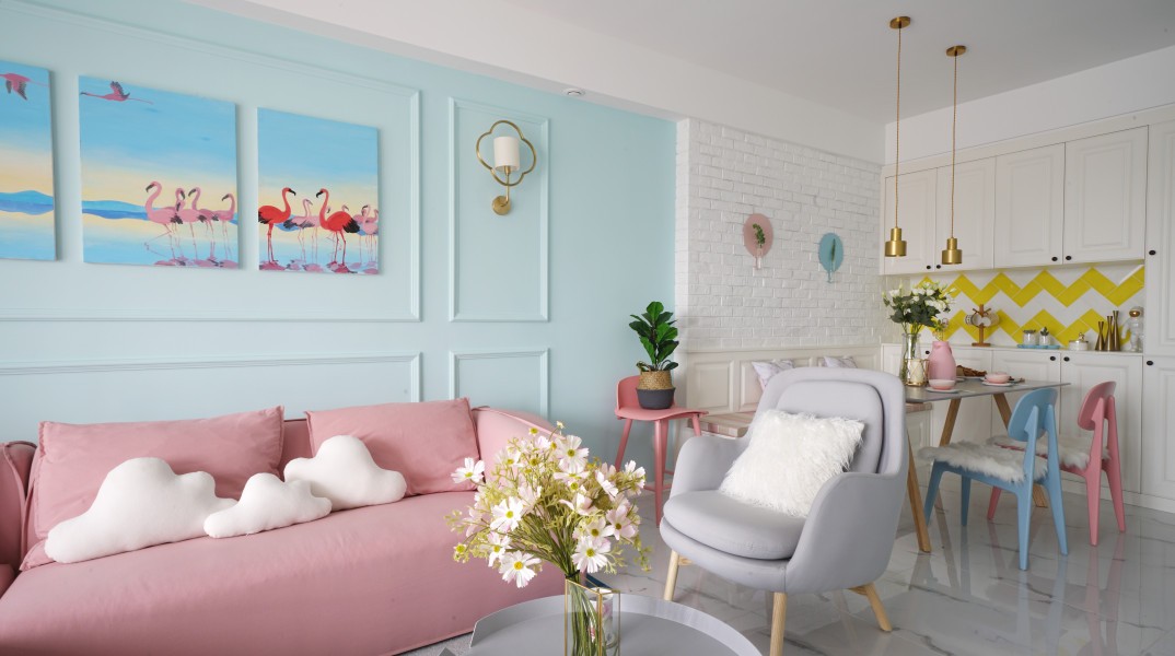 成都马卡龙色系装修,甜而不腻,你喜欢这样的装修吗?