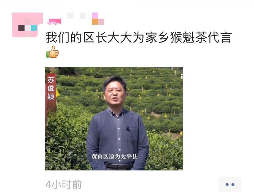 黄山区副区长为太平猴魁代言的视频上头条啦!快去点赞!