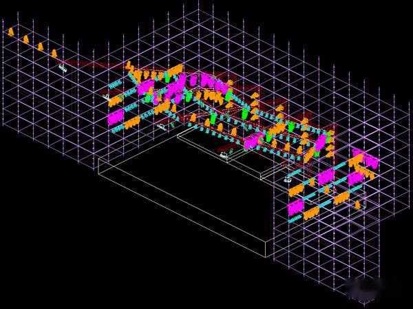 到这里我们就完成了在cad模式下对舞台场景和灯具的创建.