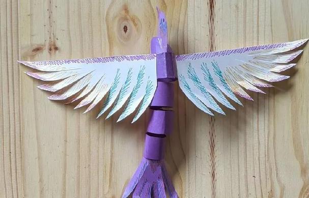 立体纸艺小鸟,附详细制作过程图,手把手教你做!diy手工_翅膀