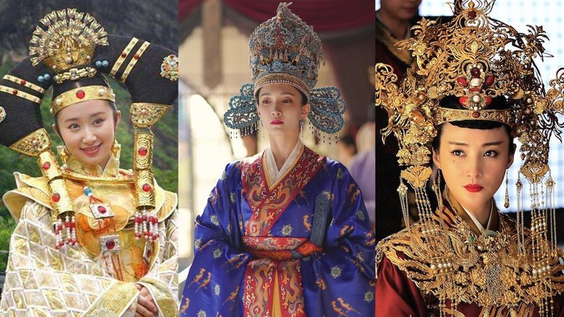 微博@清平乐江疏影在《清平乐》大婚封后造型就戴上超大的凤冠,毕竟是