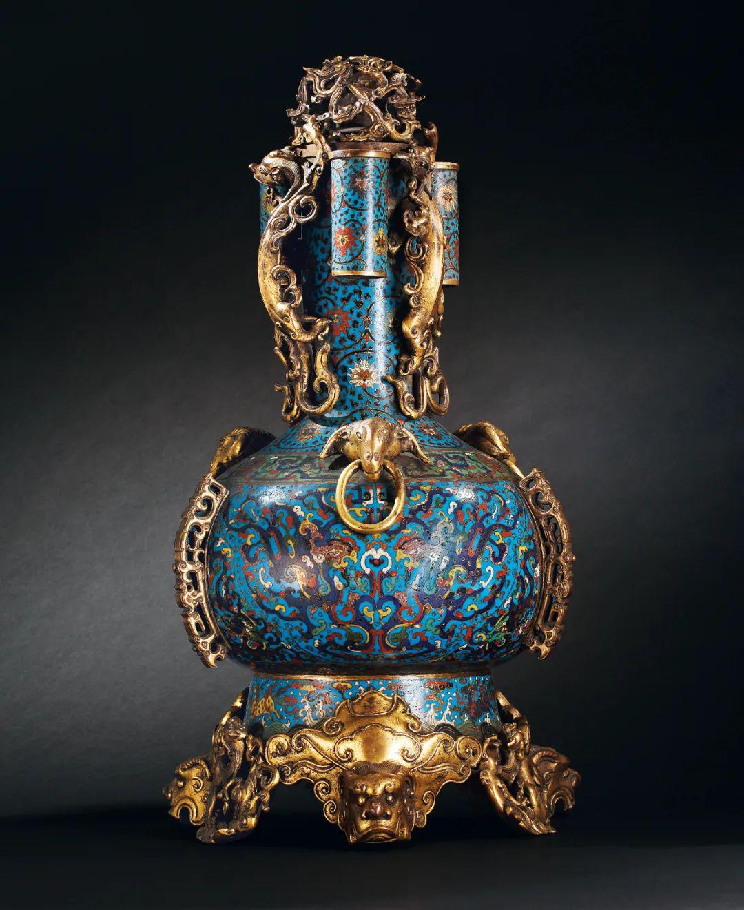 保利十五周年错金镂彩琅熠辉煌元明清掐丝珐琅器臻萃