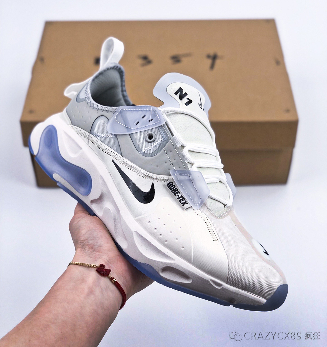 耐克nikereacttypegtx白蓝机能缓震运动跑鞋