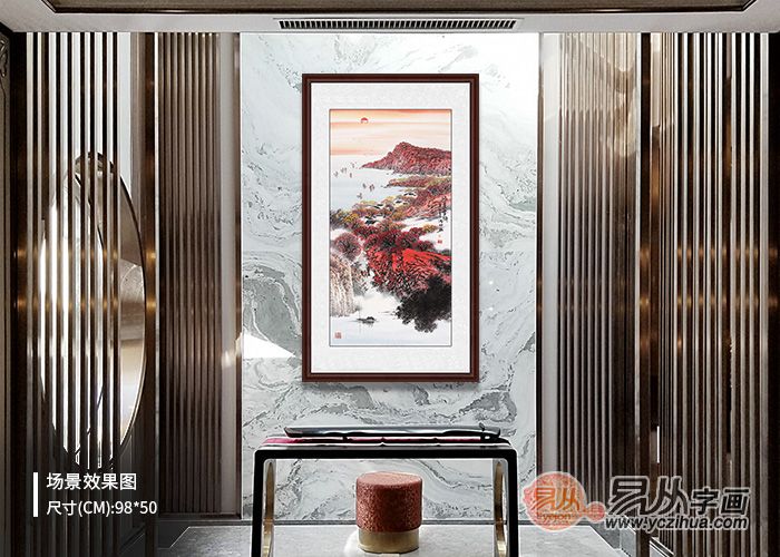 进门玄关挂什么画好进门美景山水摇曳生姿总关情