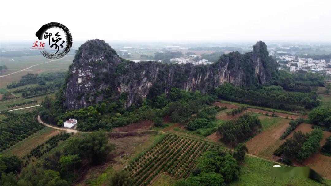 航拍宾阳壮观大桥朝霞石壁当年宾阳八景之一你去过吗