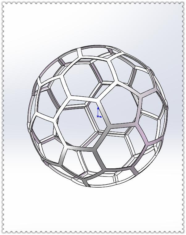 用solidworks快速建模一颗足球,这种画法只用了6个特征