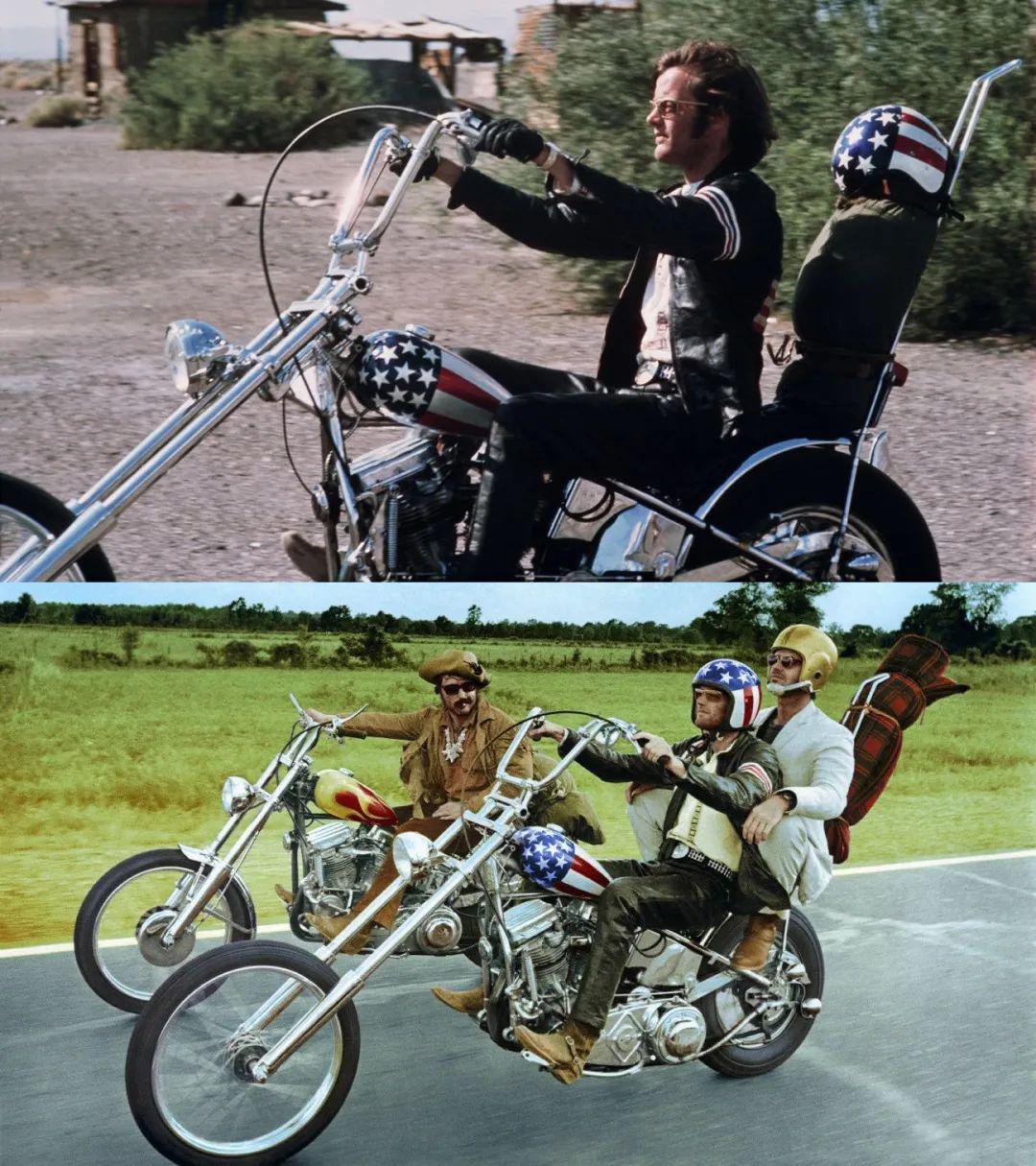 easy rider》的灵魂便是两台 chopper 风格的哈雷它们的作者是 cliff
