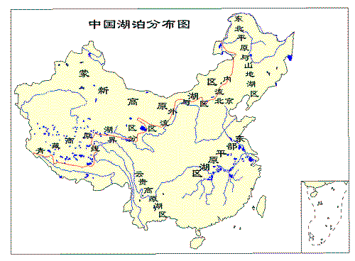 中国十大湖泊地图图片