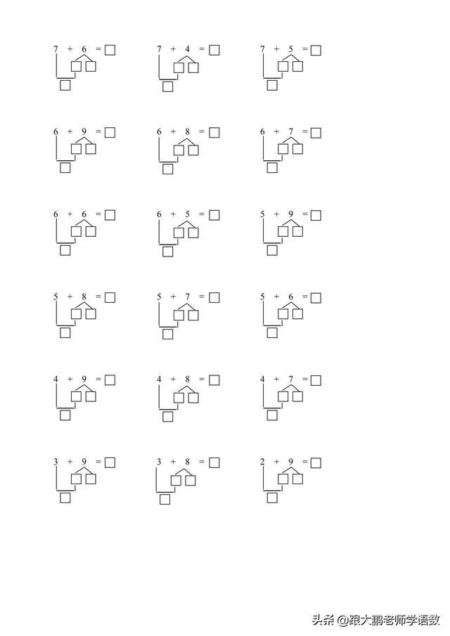 20以內加減法非常重要掌握湊十法和破十法可幫助孩子算得快準