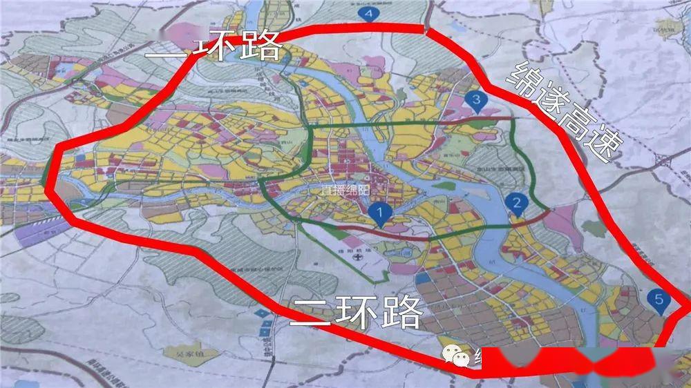 绵阳二环路地图图片