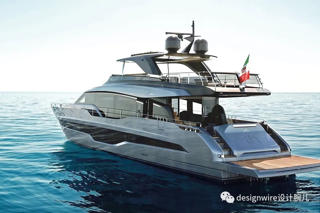 25米高游艇settantotto的设计,集合了宏大体量与精致