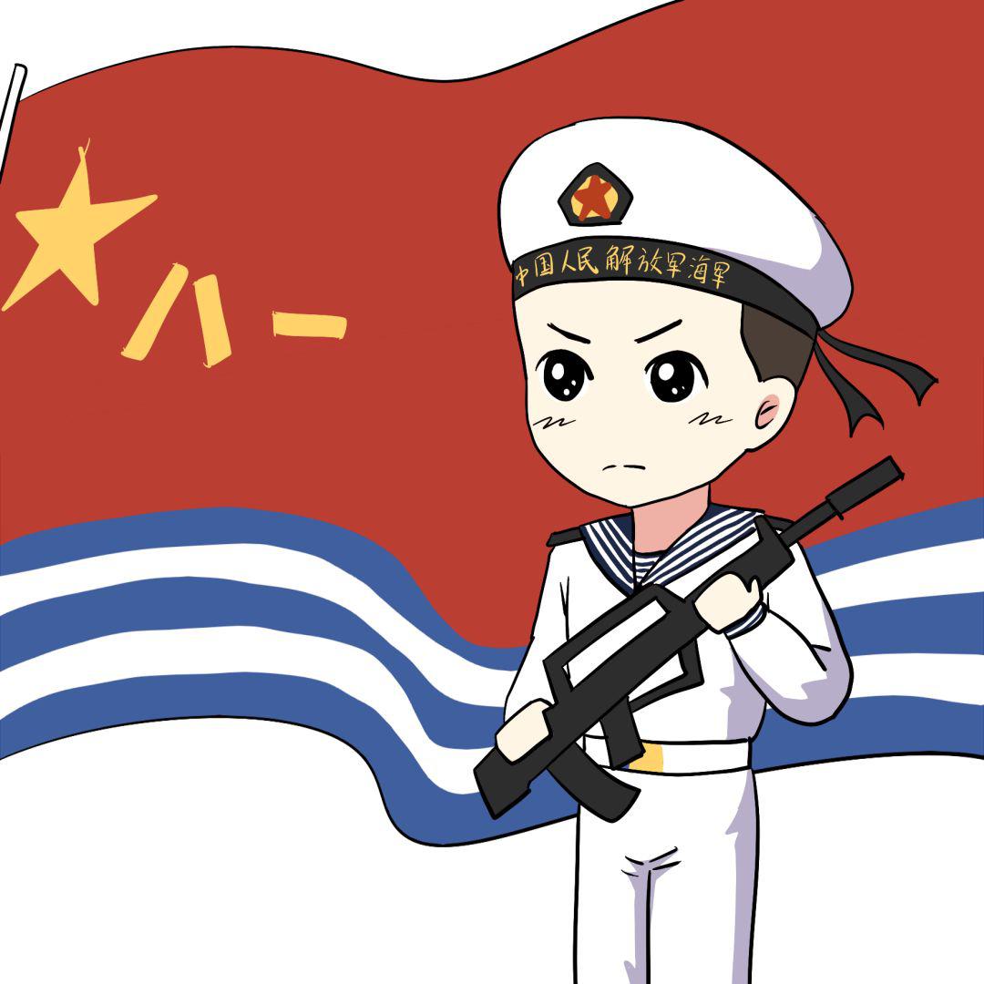 海军迷彩服卡通图片