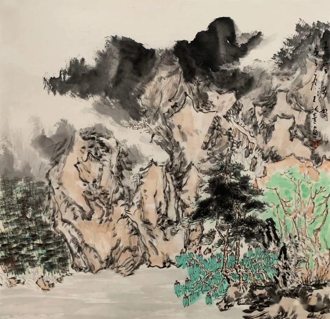 一日一画王跃奎东坡半是云