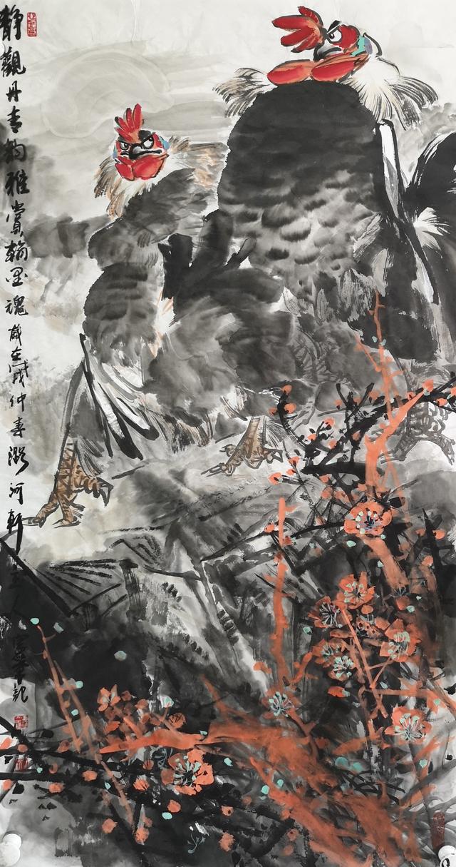 人民美术家——"一代鸡王"著名画家李宪章_作品