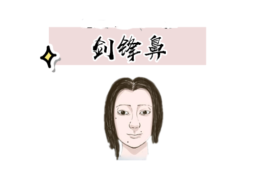 令鼻骨像把剑锋一般坦露在鼻梁之上,这种鼻型在面相学中被称为"剑锋鼻