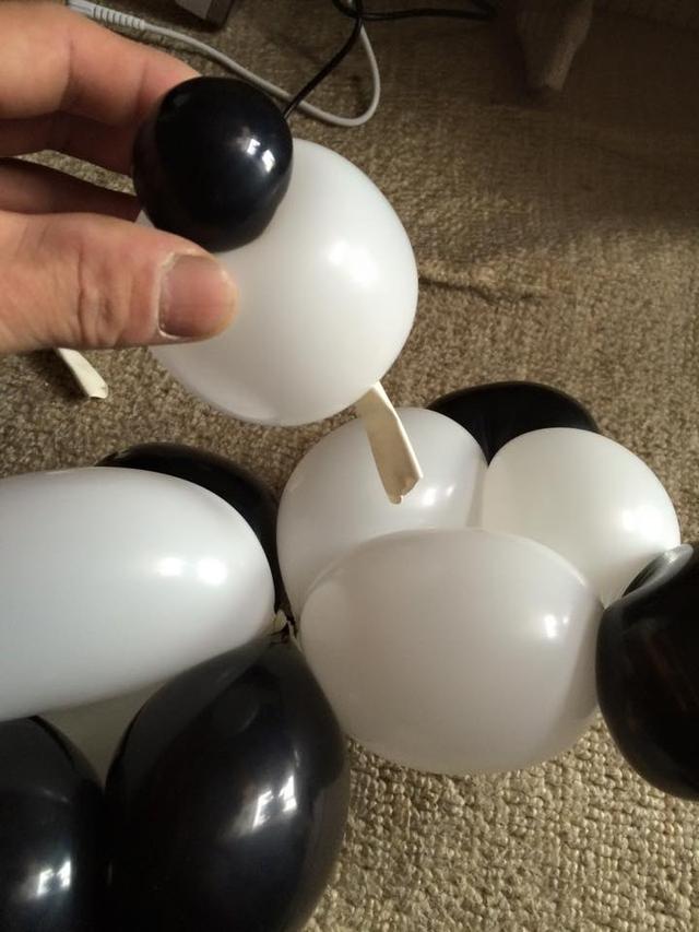 气球熊猫的制作教程,以及编法步骤图解