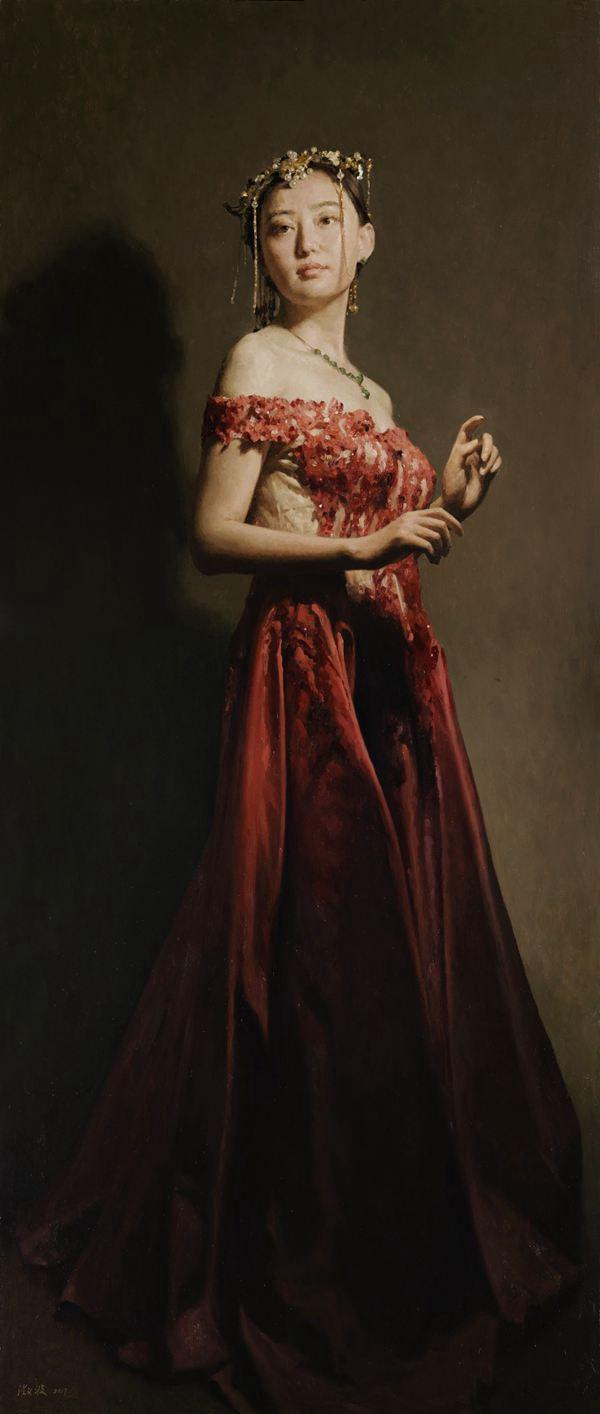 央美教授张义波超写实女体油画作品笔触细腻技法娴熟