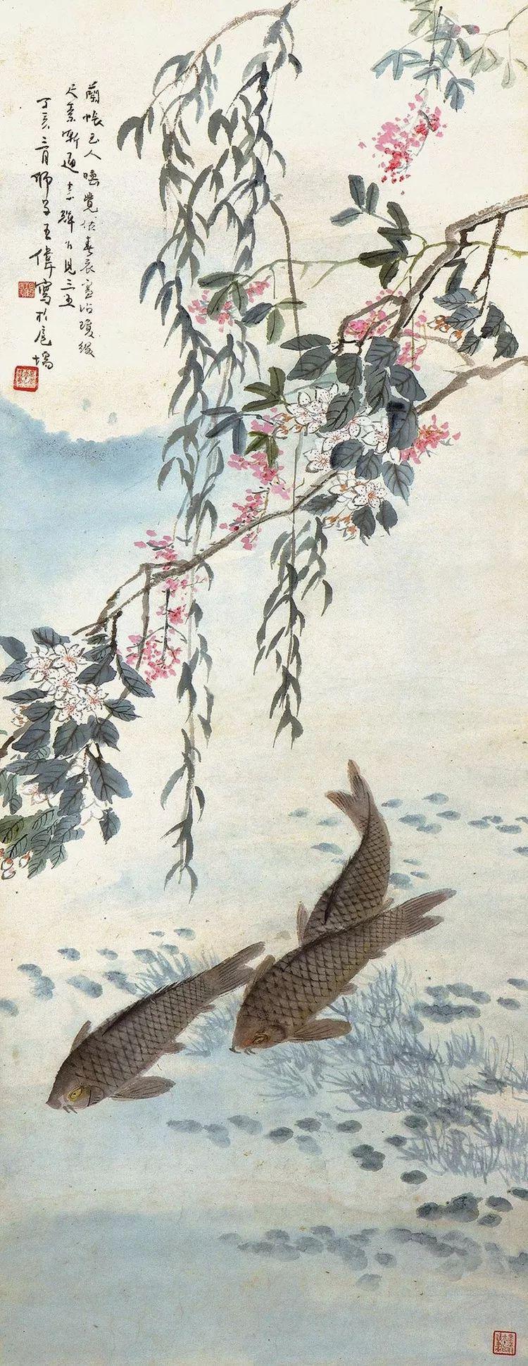 曾与齐白石齐名的他画的花鸟鱼画太美了