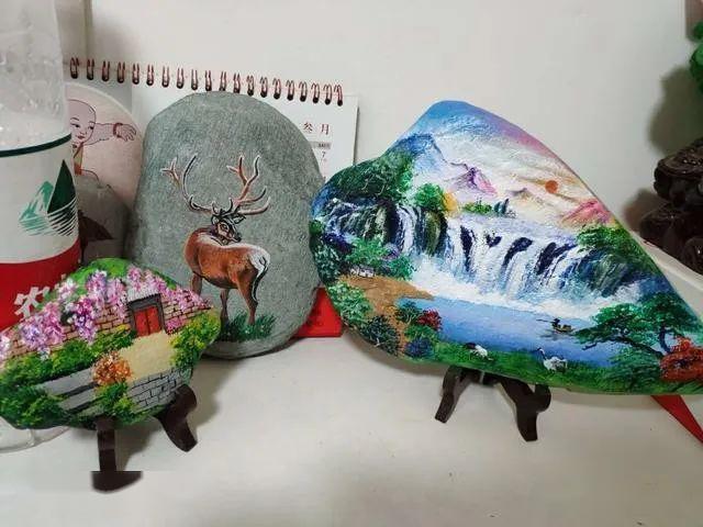 鄠邑区余下镇张娟石头画欣赏