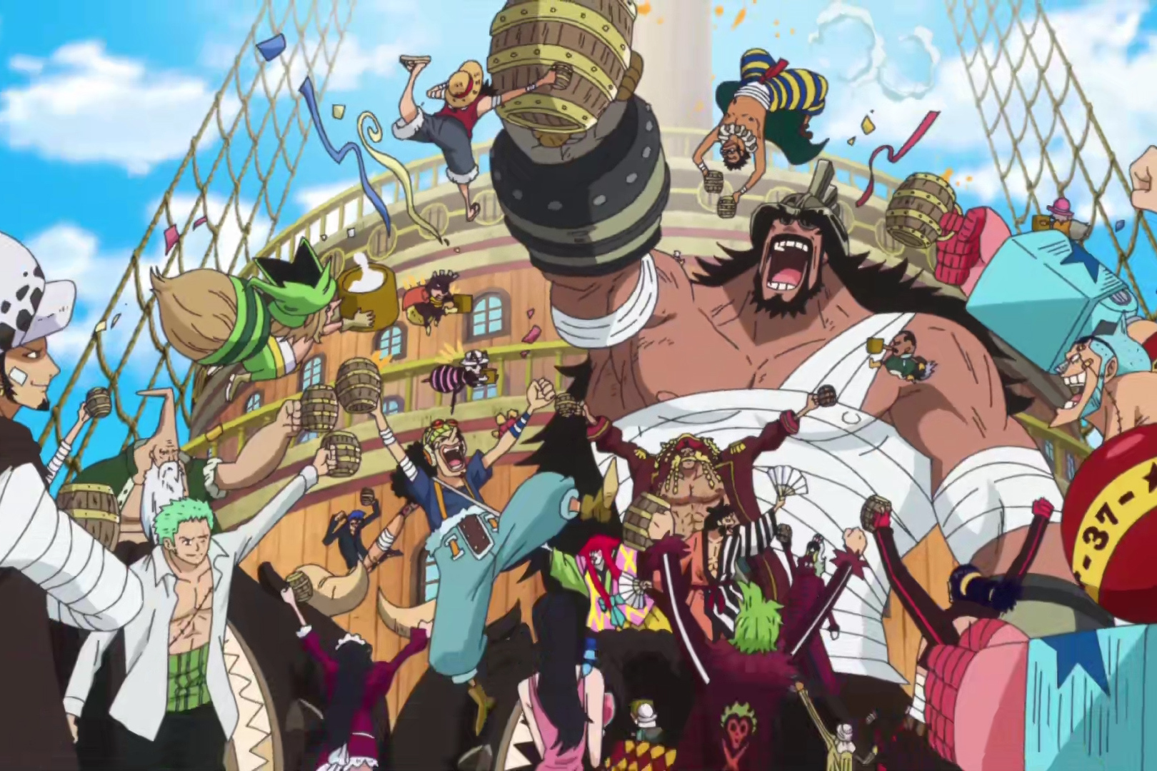 海贼王海贼就是要干杯喝酒吃肉开宴会来一起感受这份欢乐吧