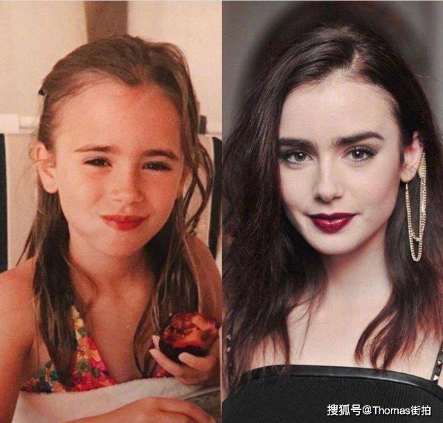 ▼ 莉莉·柯林斯lily collins长大之后,五官长开了,不过身材比较矮小