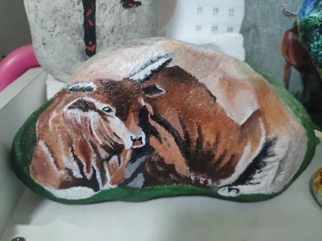 鄠邑区余下镇张娟石头画欣赏