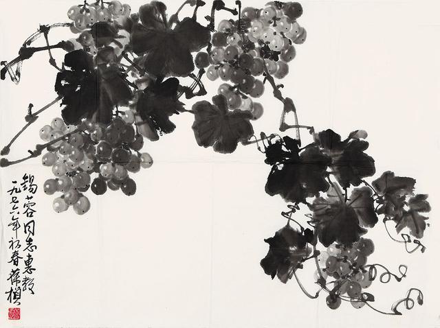 他笔下的葡萄晶莹剔透真的太诱人蜀中名家葡萄王苏葆桢