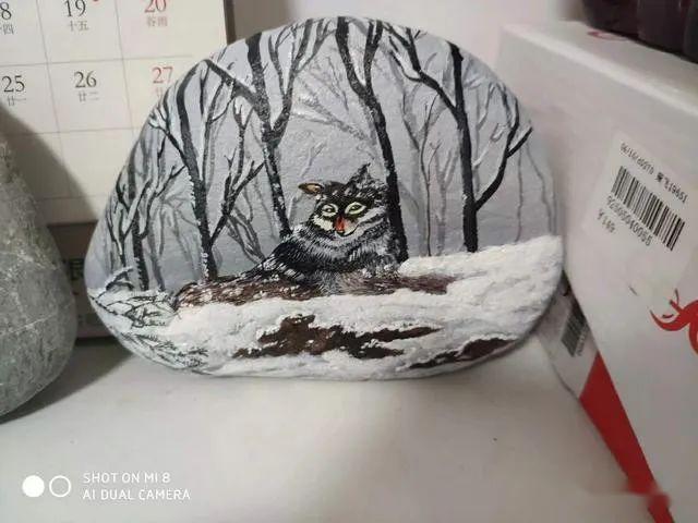 鄠邑区余下镇张娟石头画欣赏