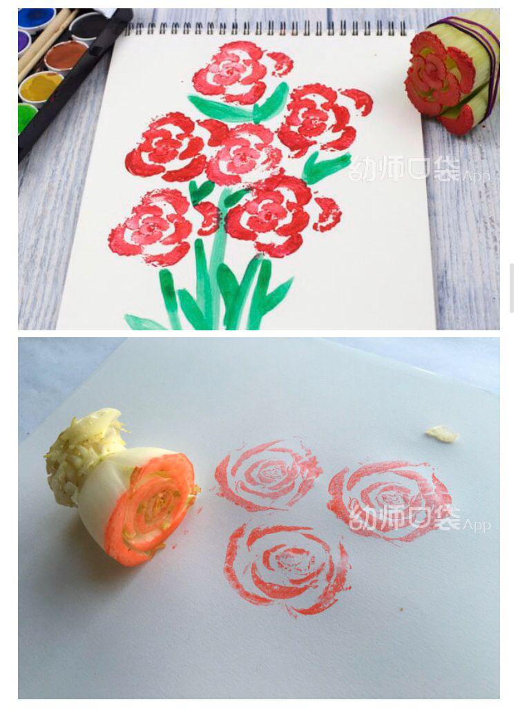 多印几个就变成了花束.送给妈妈一定很开心.