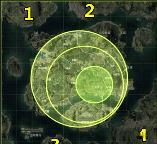 上图所示是和平精英玩家非常熟悉的海岛地图,平时我们都是在海岛地图