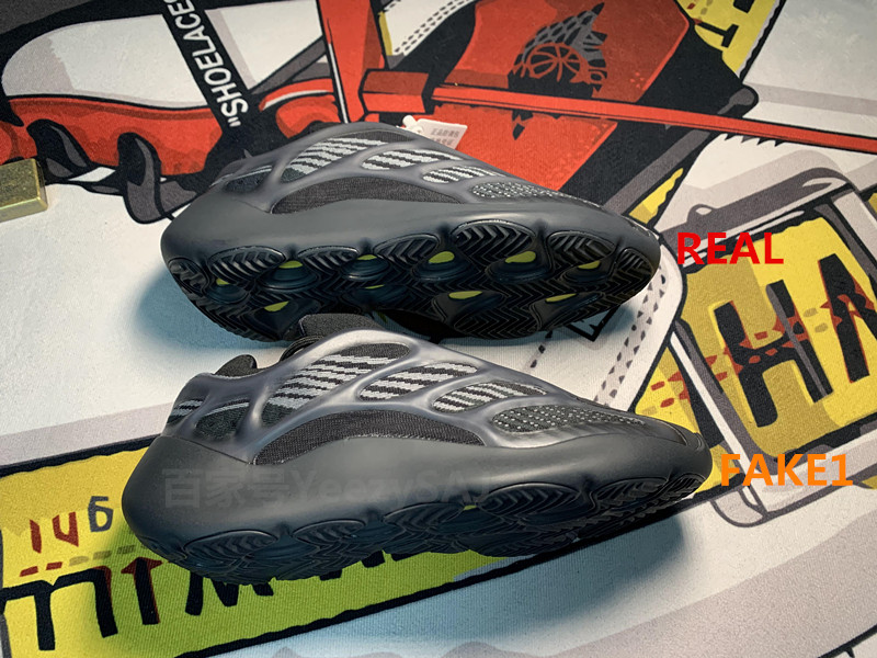 yeezy700v3黑魂脚感开箱真假对比细节
