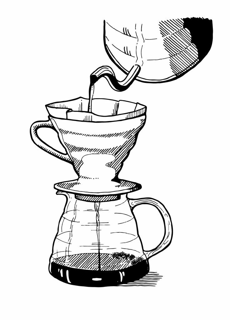 咖啡工具简笔画图片