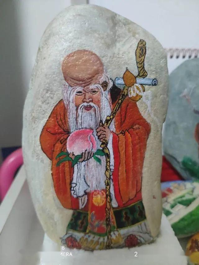 鄠邑区余下镇张娟石头画欣赏