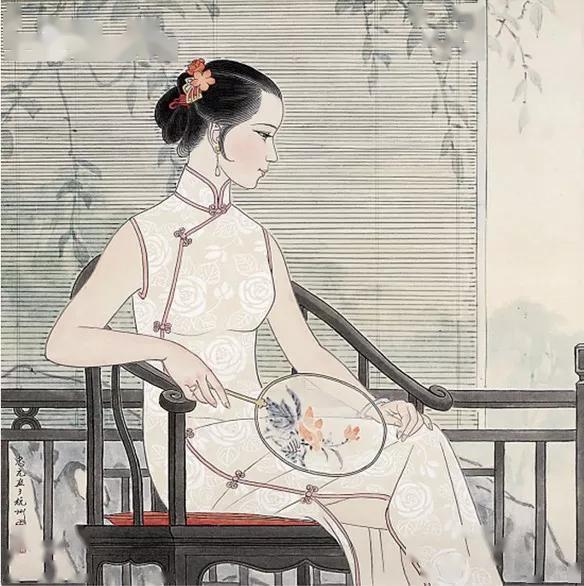 宋忠元工笔仕女人物作品