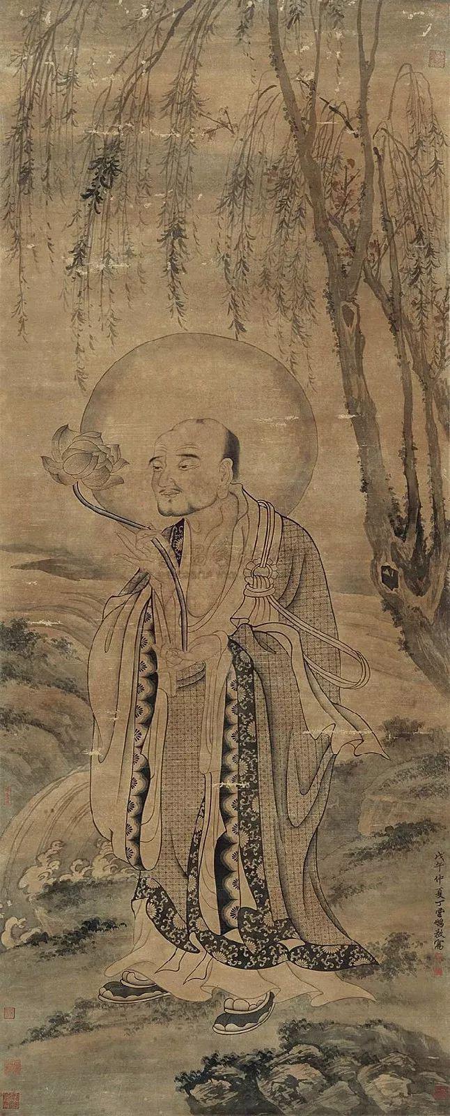 庄严肃穆:明代画家丁云鹏笔下的佛道人物(140幅)_董其昌