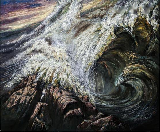 张铁涛油画作品赏析_大海