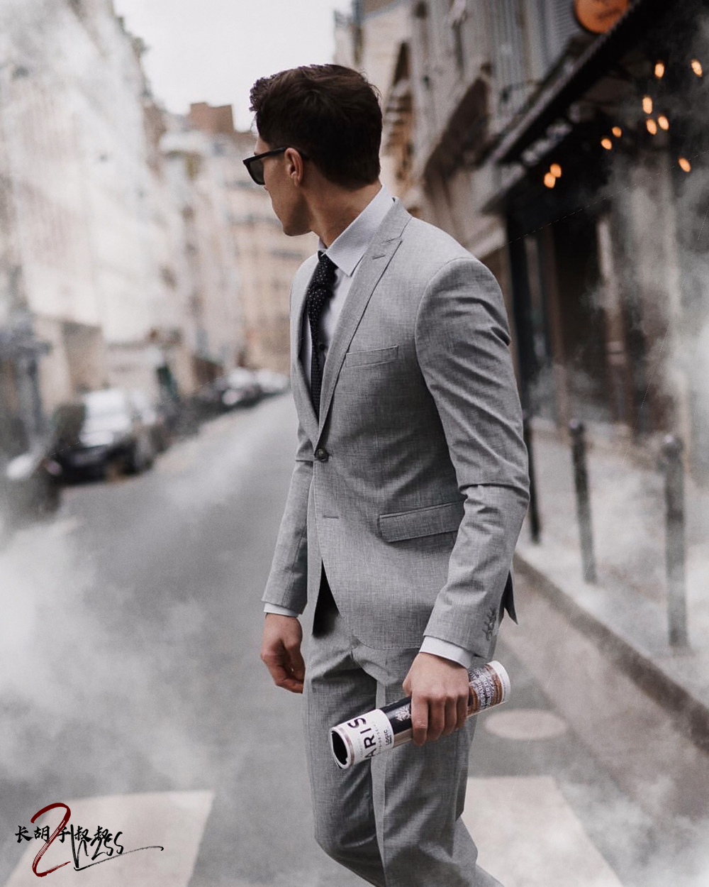 男士时尚丨街头灰色西装