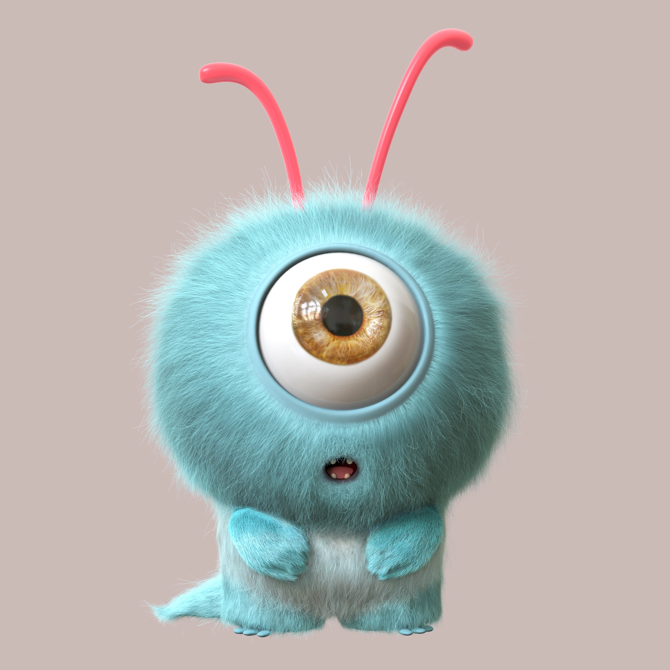 一只3d建模制作的小怪物看着挺可爱的就是不知道叫啥