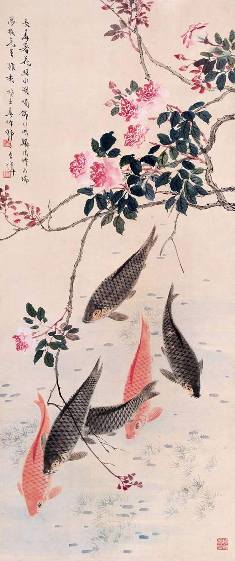 曾与齐白石齐名的他画的花鸟鱼画太美了